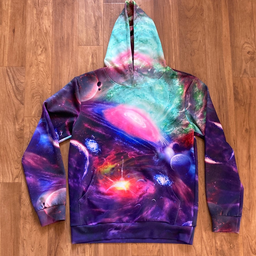 Galaxy Print Hoodie medium